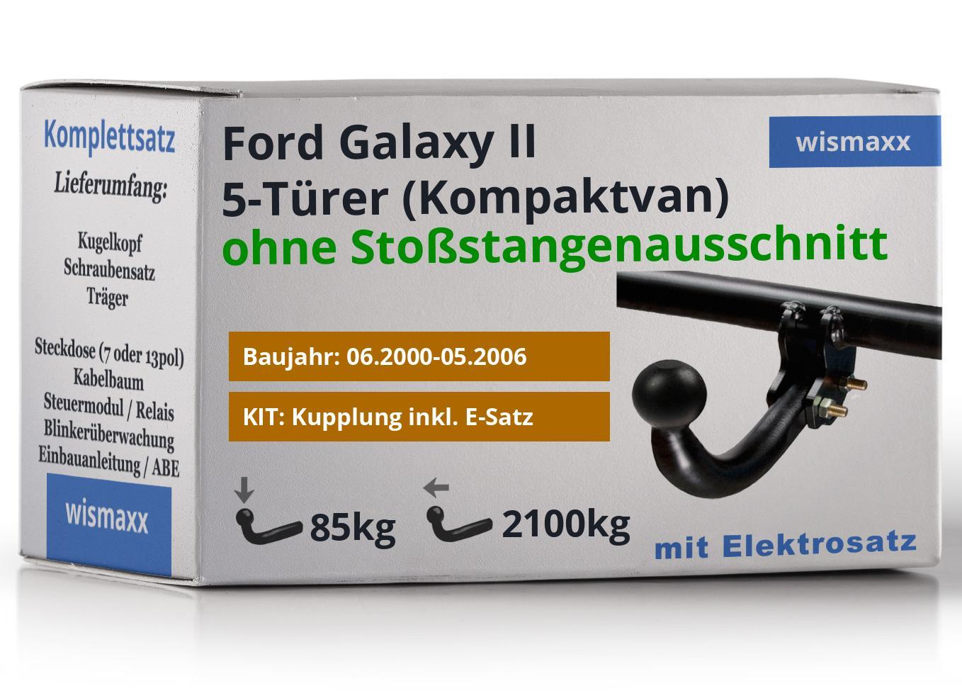 7polig E-Satz NEU Für Ford Galaxy 00-06 AUTO HAK Anhängerkupplung starr 